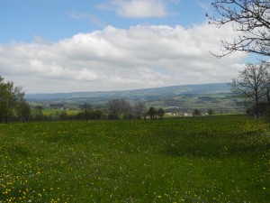Vallée de la Truyère et montagne de la Margeride, vues des environs de Garabit.